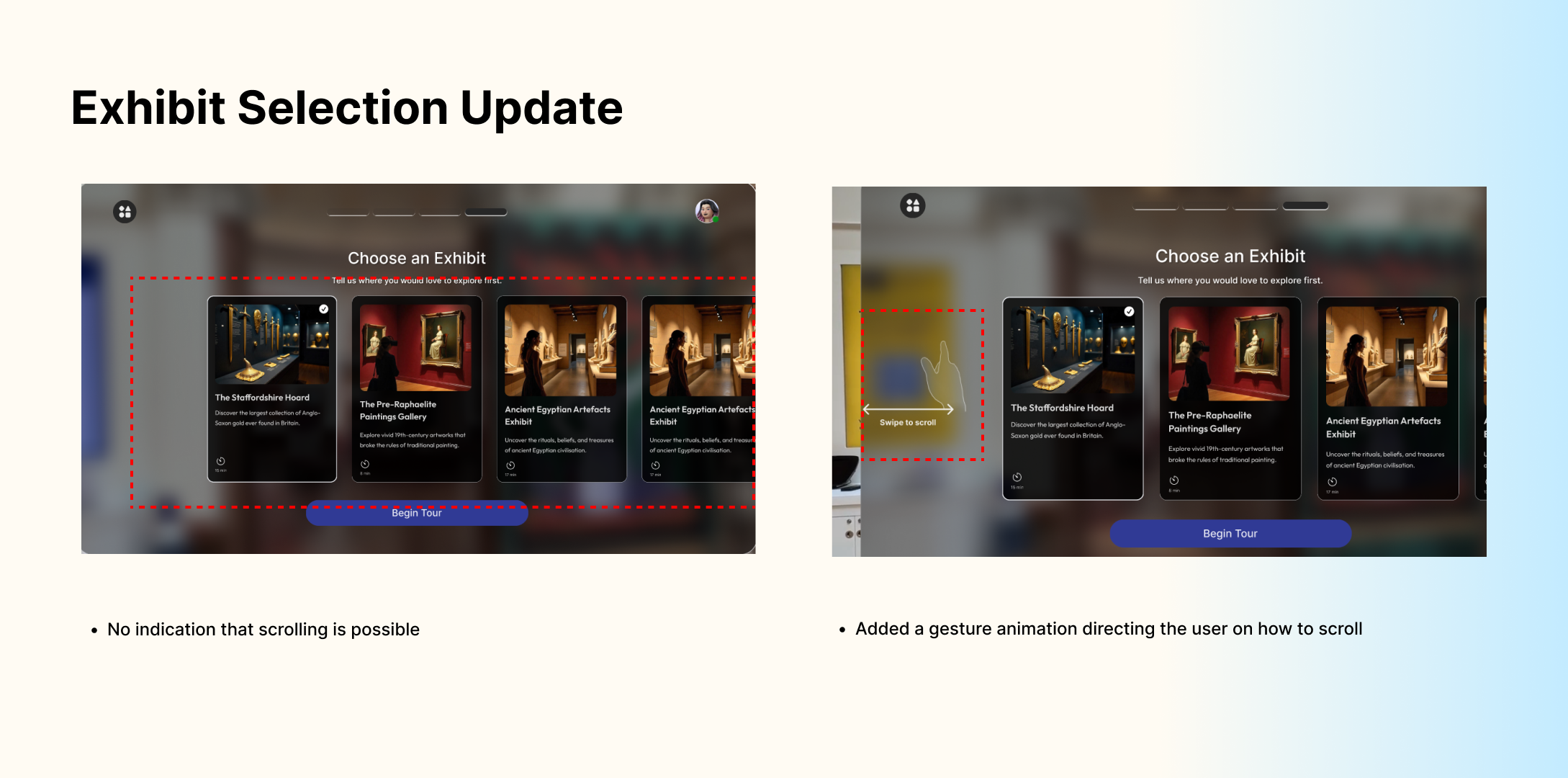 Menu navigation update